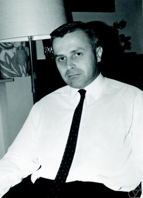 Na zdjęciu profesor Wiesław Szlenk, 1972 r. Autor zdjęcia: Konrad Jacobs, źródło: Archives of the Mathematisches Forschungsinstitut Oberwolfach.